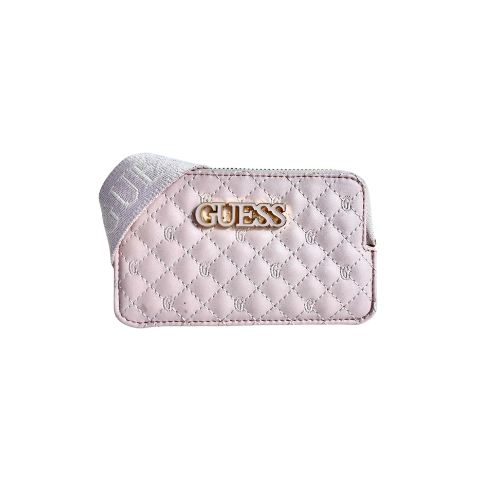 Tarjetero Guess Rosa, letras rosas, text...